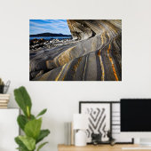 Striped Seaside Rock Poster (Thuiskantoor)