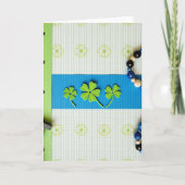 Striped Shamrock Pattern Card Kaart (Voorkant)