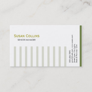 Striped Simple Moderne Elegant Professional Visitekaartje