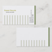 Striped Simple Moderne Elegant Professional Visitekaartje (Voorkant / Achterkant)