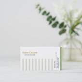 Striped Simple Moderne Elegant Professional Visitekaartje (Staand voorkant)