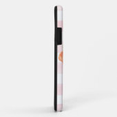 Striped Simple Moderne Waterverf Floral Rozen Case-Mate iPhone Case (Achterkant/rechts)