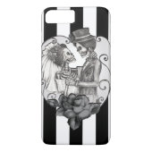 Striped Skeleton Love Couple Marriage Dance Case-Mate iPhone Case (Achterkant)