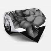 Striped Skeleton Love Couple Marriage Dance Stropdas (Opgerold)