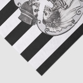 Striped Skeleton Love Couple Marriage Dance Tissuepapier (Detail)