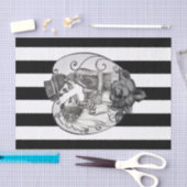 Striped Skeleton Love Couple Marriage Dance Tissuepapier (Craft)