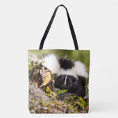 Striped Skunk Fern Log Tote Bag (Voorkant)
