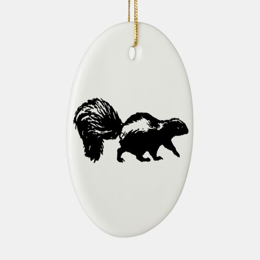 Striped Skunk Keramisch Ornament (Rechts)
