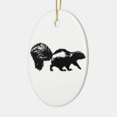 Striped Skunk Keramisch Ornament (Links)