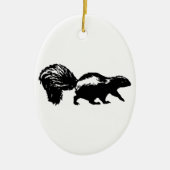 Striped Skunk Keramisch Ornament (Voorkant)