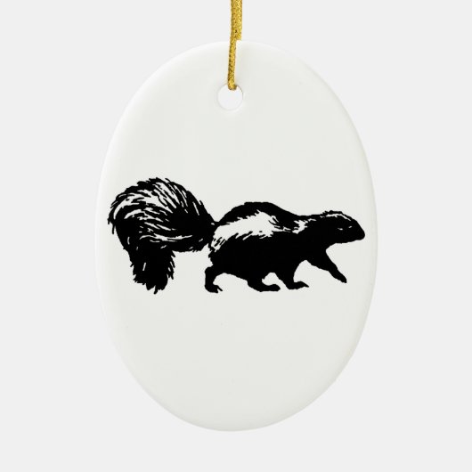 Striped Skunk Keramisch Ornament (Voorkant)