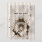 Striped Steampunk Sweet 16 Uitnodiging (Voorkant / Achterkant)