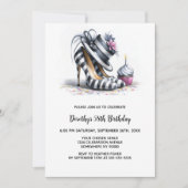 Striped Stiletto Shoes Birthday Party Kaart (Voorkant)