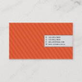 Striped Stitching - Oranje Visitekaartje (Achterkant)