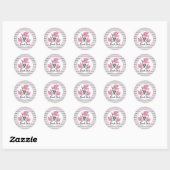 Striped subtiele, klassieke ronde sticker pap (Vel)