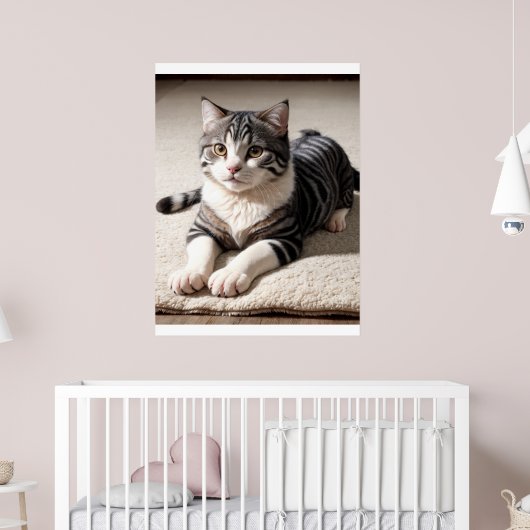 Striped Tabby Cat Photography Art Print (Kinderkamer 2)