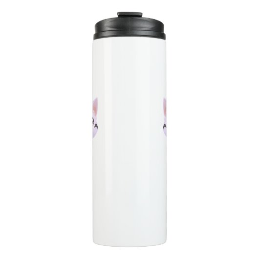 Striped Tabby Kawaii Thermosbeker (Voorkant)