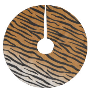 Striped Tiger Fur Realistic Exotic Animal Print Kerstboom Rok