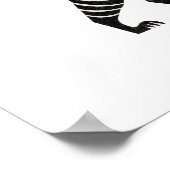 Striped Tiger Illustration – Minimalist Folk Anima Poster (Hoek)