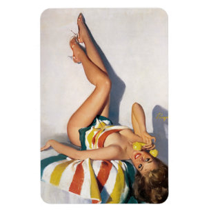 Striped Towel Pin Up Magneet