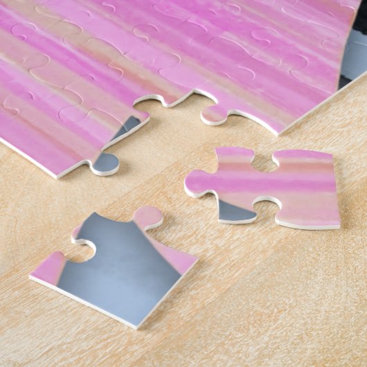 Striped Trees Winter Landscape Scene  Legpuzzel (Zijkant)