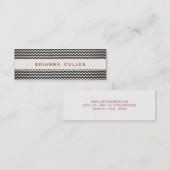 Striped Trendy Chevron Elegant Mode and Beauty Mini Visitekaartje (Voorkant / Achterkant)