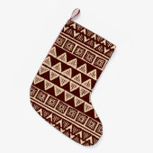 Striped tribal ornamental pattern kleine kerstsok (Voorkant (Hangend))