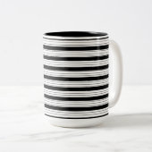 Striped Two-Tone Mug, 15 oz Tweekleurige Koffiemok (Voorkant rechts)