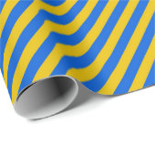 Striped Ukraine Flag Blue and Yellow Gift Cadeaupapier (Rol Hoek)