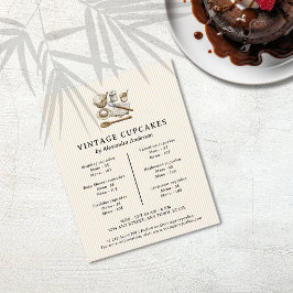 Striped Vintage Cooking Utensils Baker Pastry Flyer