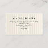 Striped Vintage Cooking Utensils Visitekaartje (Achterkant)