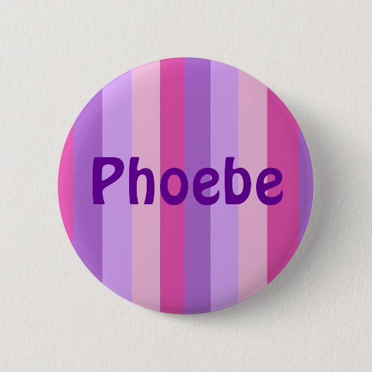 Striped Violet en Magenta Ronde Button 5,7 Cm (Voorkant)