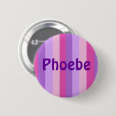Striped Violet en Magenta Ronde Button 5,7 Cm (Voorkant /achterkant)