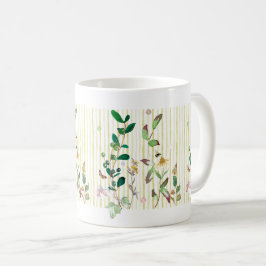 Striped Watercolor Floral Koffiemok
