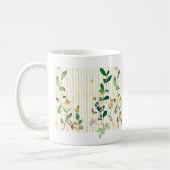Striped Watercolor Floral Koffiemok (Links)