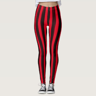 Striped Waterverf Black en Red Pirate Leggings