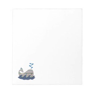 Striped Whale-laptop Notitieblok