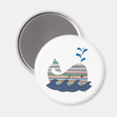 Striped Whale Magnet (Voorkant / Achterkant)