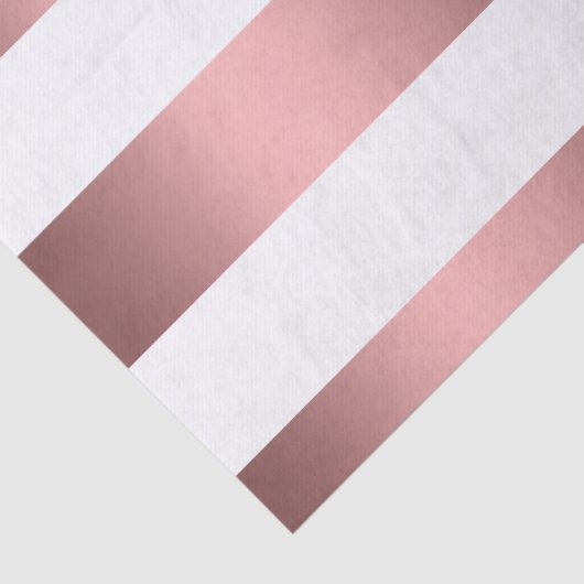 Striped White en Roos Gold Tissuepapier (Detail)