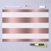 Striped White en Roos Gold Tissuepapier (Craft)