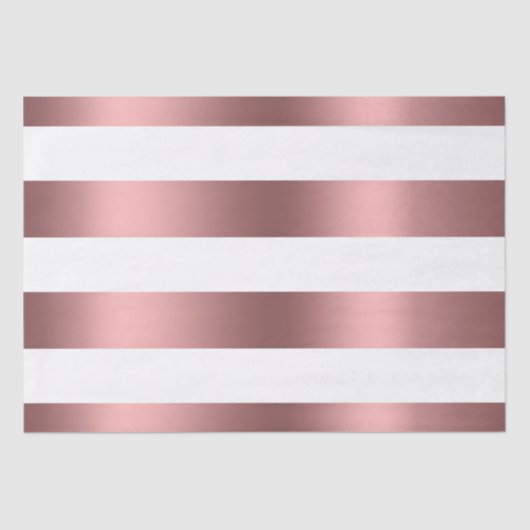 Striped White en Roos Gold Tissuepapier (Voorkant)