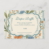 Striped Wildflower Diapper Raffle Informatiekaartje (Voorkant)