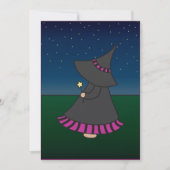 Striped Witchy Wendy 5x7 Birthday Invitation Kaart (Voorkant)