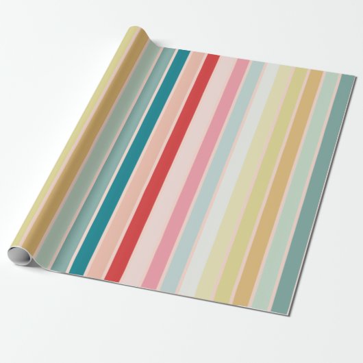 Striped Wrapping Paper Cadeaupapier (Uitgerold)