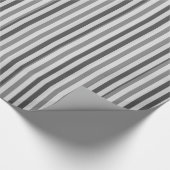 Striped Wrapping Paper:Zilvergrijze strips Cadeaupapier (Hoek)