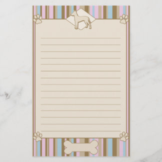 Striped Xoloitzcuintle Stationery Briefpapier