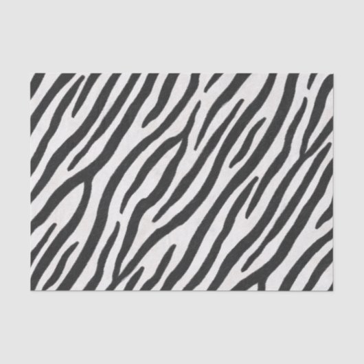 Striped Zebra fur Realistic Animal Print Tissuepapier (Voorkant)