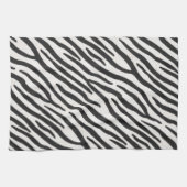 Striped Zebra fur Realistic Exotic Animal Print Theedoek (Horizontaal)