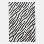 Striped Zebra fur Realistic Exotic Animal Print Theedoek (Verticaal)