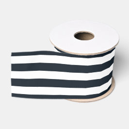 Striped (zwart-wit) grosgrain lint
